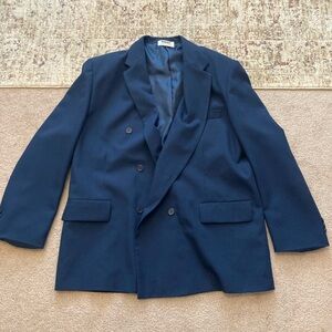 Duke Blazer Suit Jacket Size 46 L Navy Blue